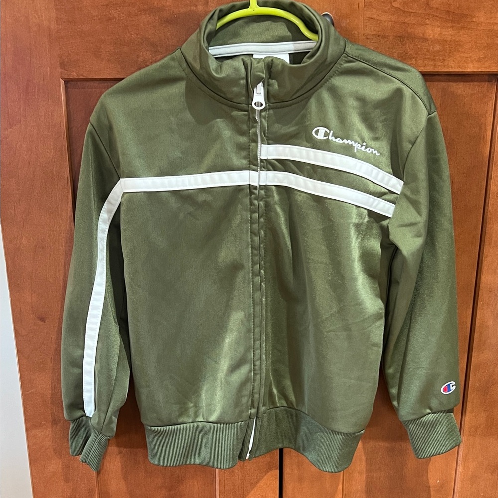 Champion Green Jacket with White Stripes
